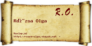 Rózsa Olga névjegykártya